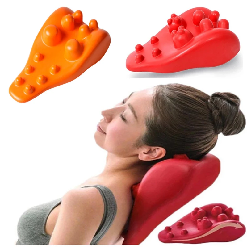 

Neck Massage Pillow Spine Stretcher Shiatsu Massage Spinal Neck Back Cervical Massager Shoulder Cushion Elongating Pillow Pad