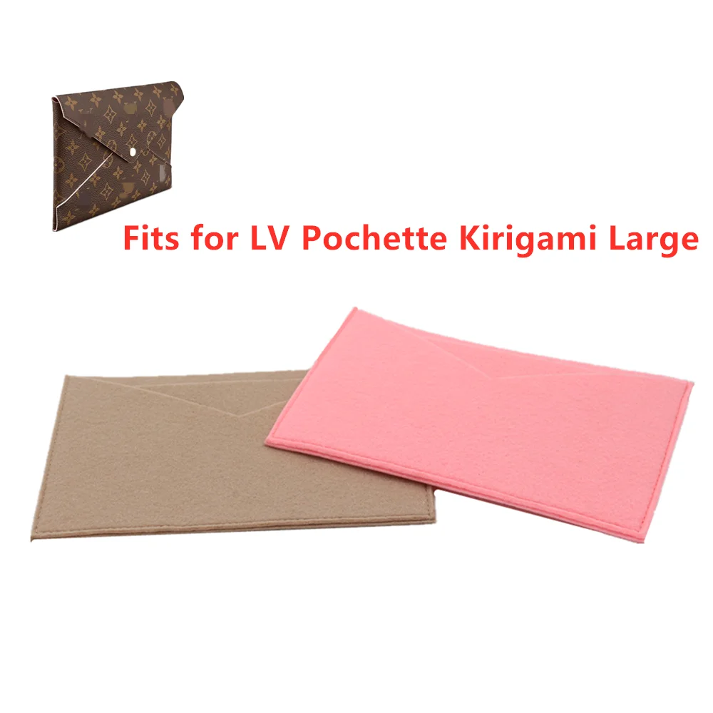 Fits for Pochette Kirigami Monogram Pouch Set 3 in 1 Golden Chain Messenger Handbag Inner Bag Organizer