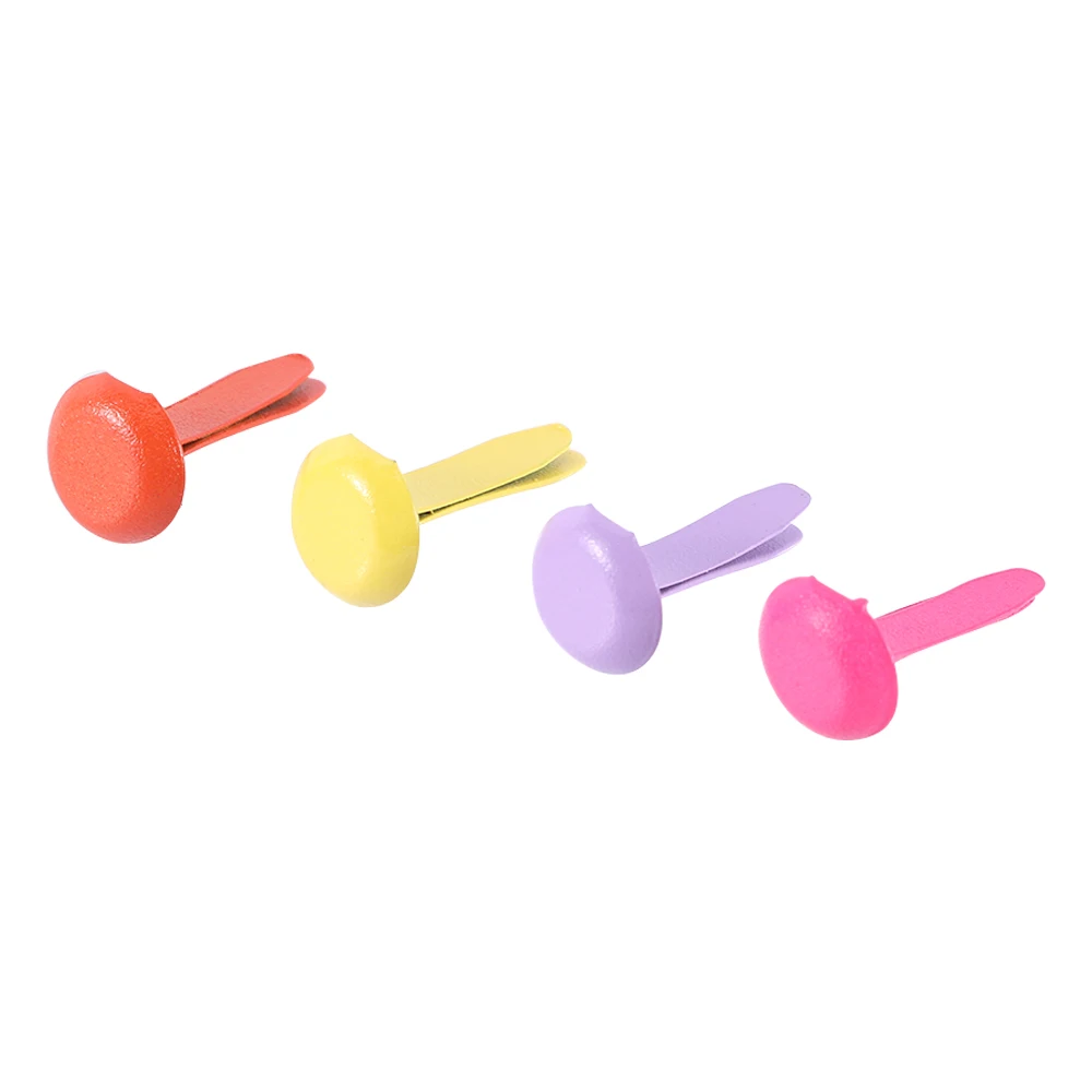 100 шт. разноцветные Круглые металлические аксессуары для скрапбукинга украшения