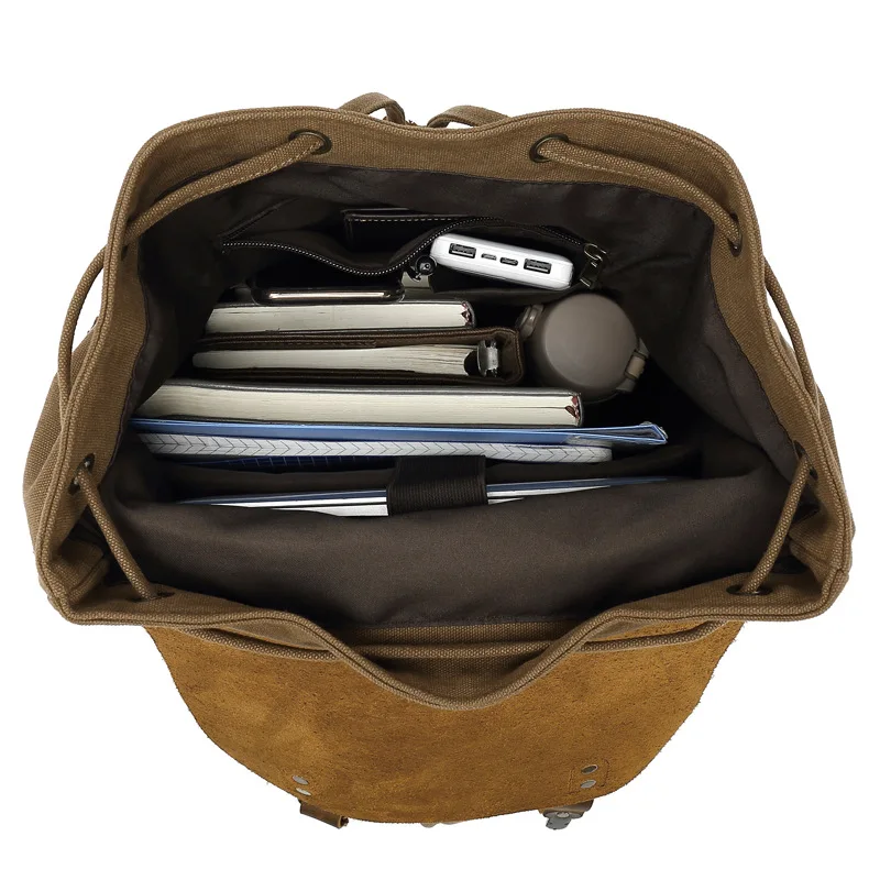 

New Fashion Outdoor Travel Bag Portable Canvas Messenger Bag Trendy Large Capacity Casual Backpack