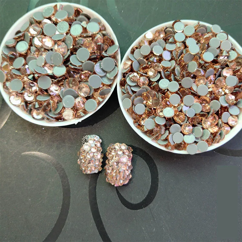 AAAAA высокое качество Lt Персик горячей фиксации горный хрусталь супер яркое