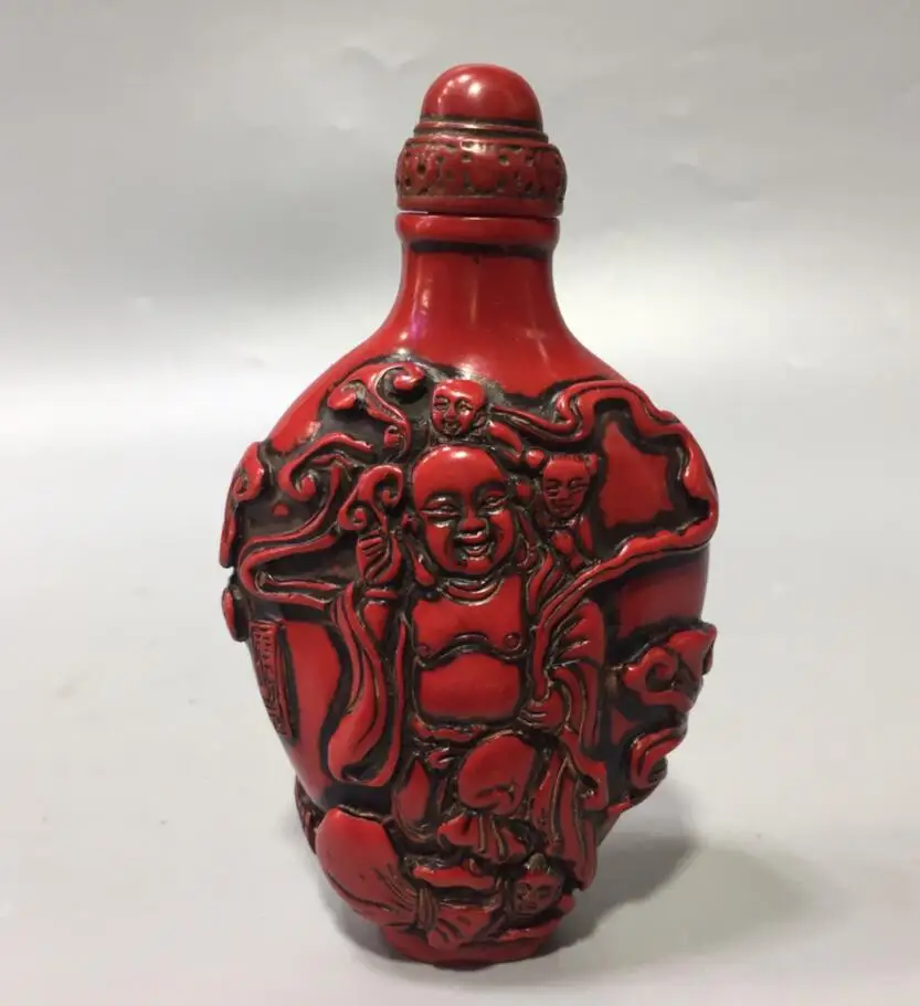 

Имитация красного коралла, статуя Будды мейтреи табак в бутылках, маленькие поделки