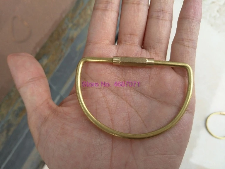 От DHL 500 шт брелки унисекс чисто ручной работы Медные Брелки простые латунные