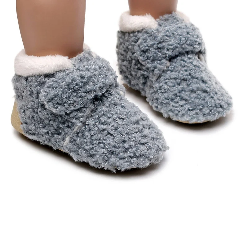

New Warm Newborn Cotton Shoes Unisex Boy Girls Infant Cute Crib Warm Baby Shoes