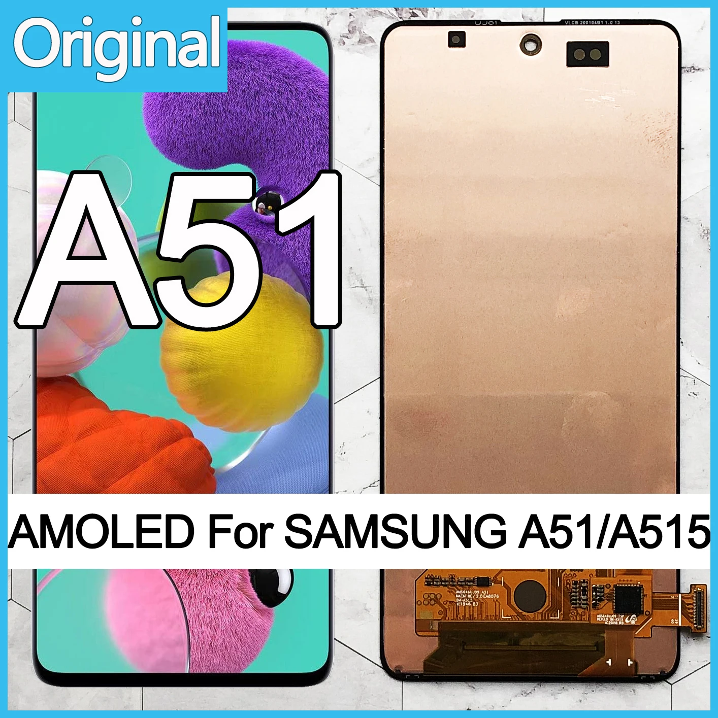 Оригинальный SUPER AMOLED 6 5 ''дисплей для Samsung Galaxy A51 LCD A515 A515F/DS A515FD сенсорный экран с