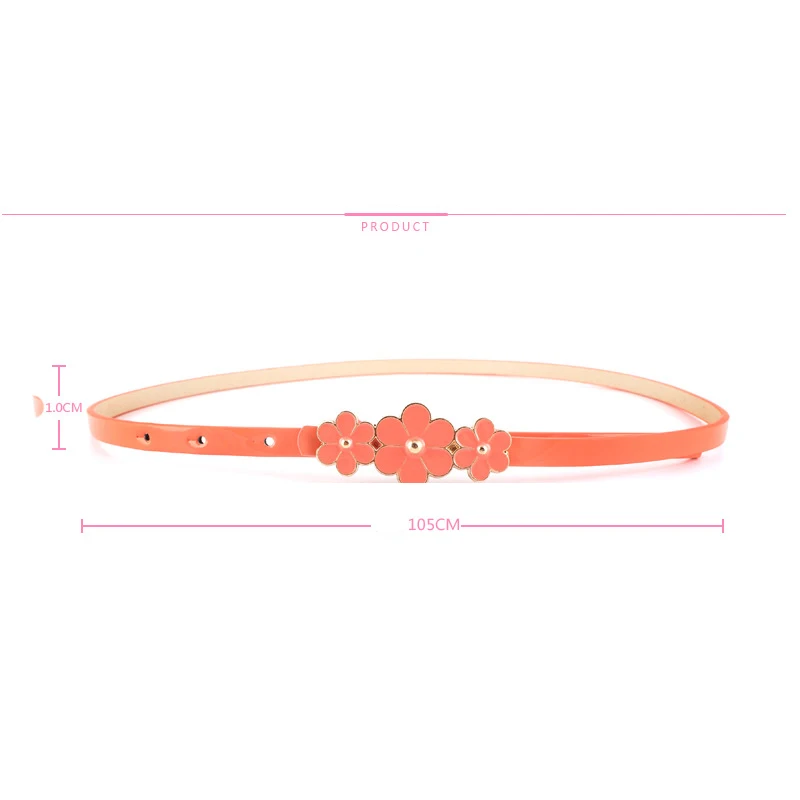 

luxury fashion korean Ladies'Decorative Lounge Flower Plate Button Women's Fine Leather Belt punk pants women belt