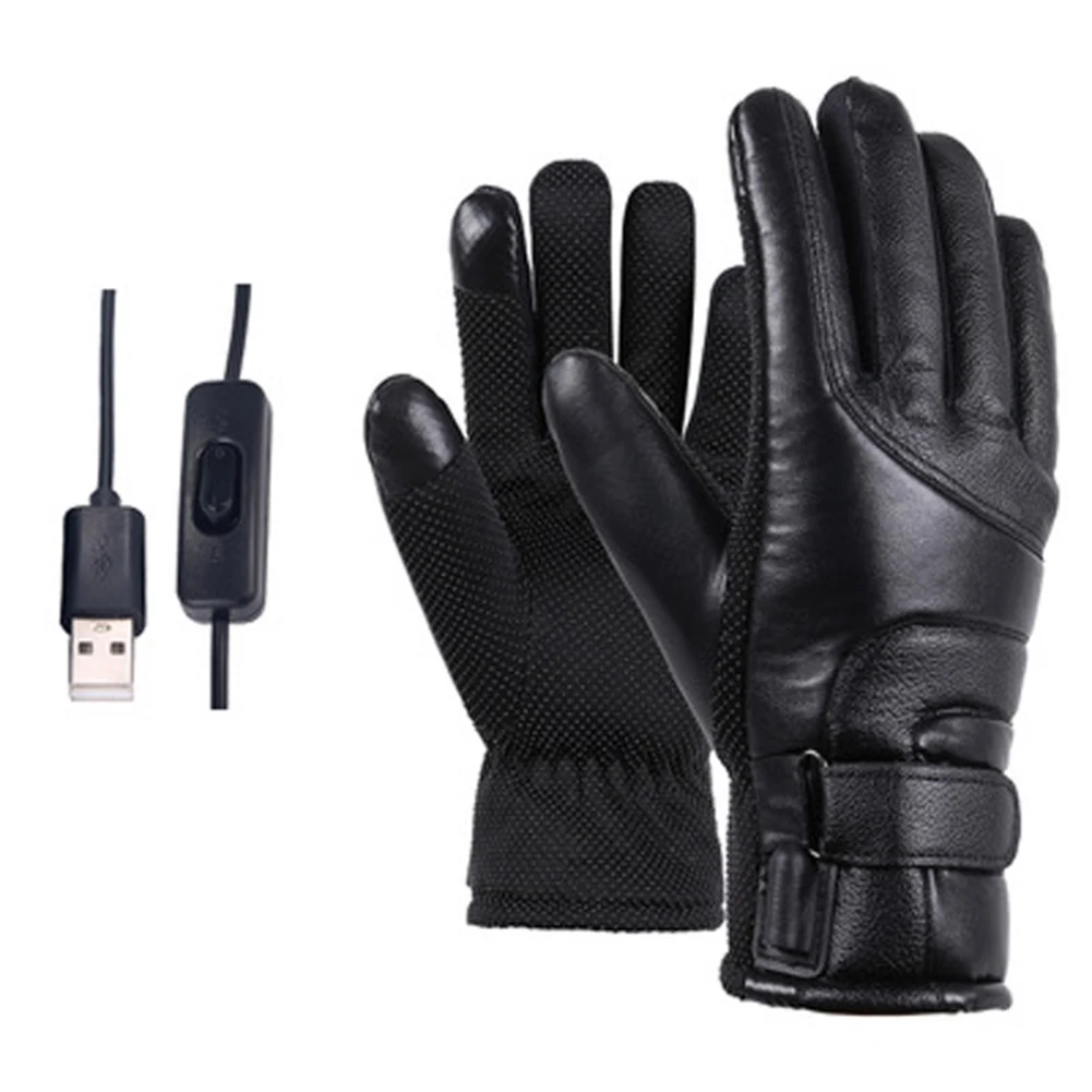 

Winter Electric Heated Gloves USB Rechargeable Waterproof Anti-Cold Cycling Sports Touch Screen Hand Warmer Thermal Gloves