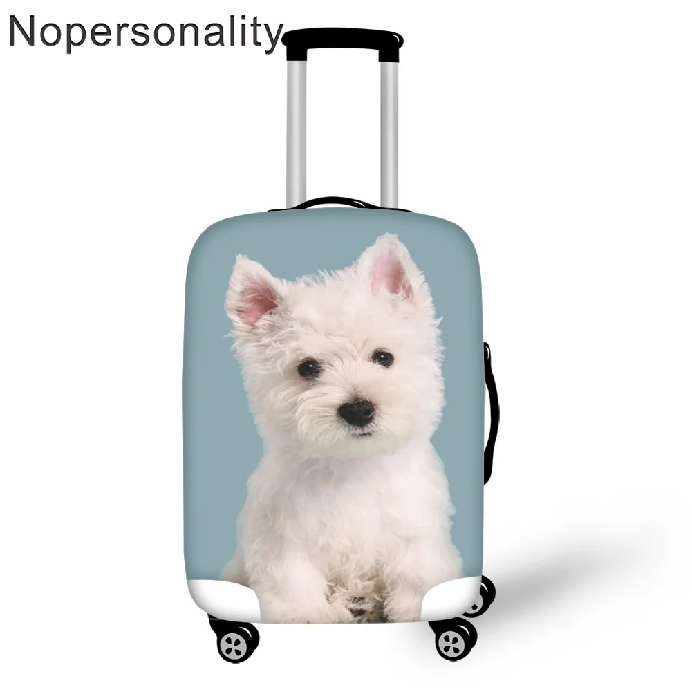 

Чемодан на колесиках Nopersonality, чехол для защиты от пыли, чемодан с принтом Westie диагональю 18-32 дюйма, аксессуары для путешествий