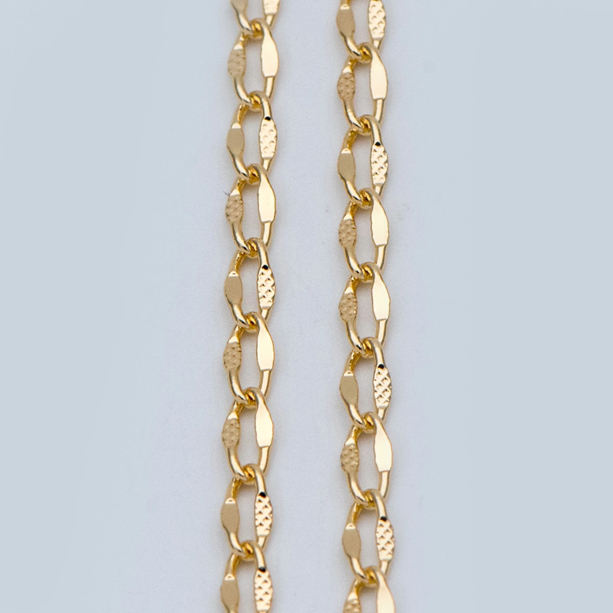 Золотые латунные цепи с позолотой 3 мм овальной формы, оптовая продажа для изготовления колье и украшений DIY (#LK-283) / 1 метр = 3,3 фута.