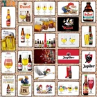 Пивные винтажные металлические тарелки для настенного бара, домашнего паба, художественного оформления кухни, кофейного декора, 30x20 см, для украшения на стену, для украшения дома, для кухни, 30x20 см