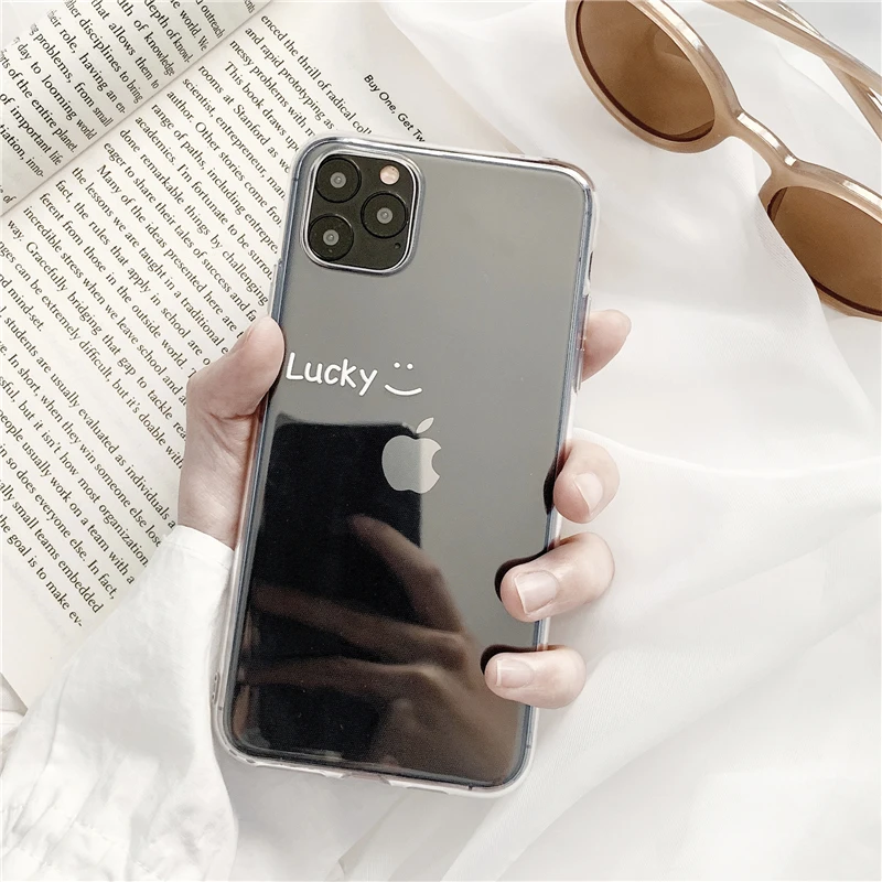 Luxury Clear Case For iPhone 11 Pro XS Max X XR 7 8 6 S 6S Plus Ultra Thin Slim Soft Silicone Cover Lucky Transparent Phone |