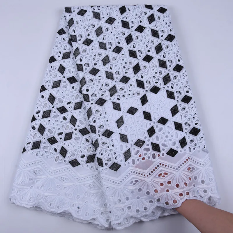 Африканская швейцарская ткань с минималистичными отверстиями Дубай 100% хлопок