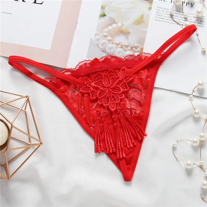 Новые женские Привлекательные трусики кружева вышитые стринги ультра-тонкие