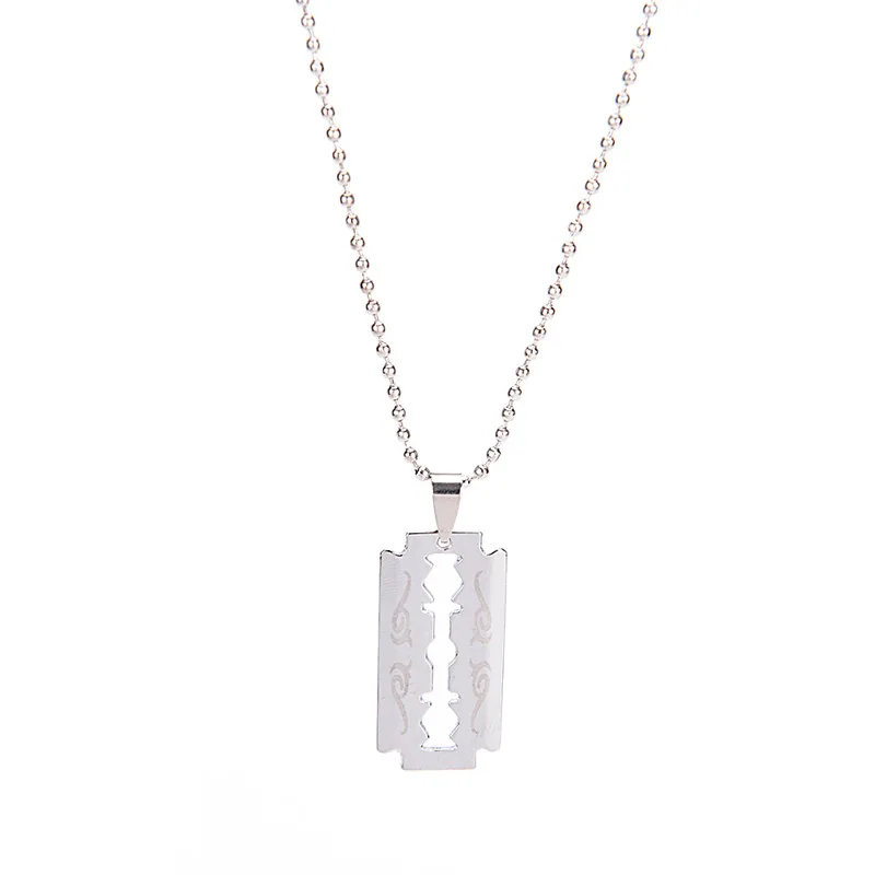 Горячая Распродажа модные белые K крутые лезвия для бритвы подвески и ожерелья