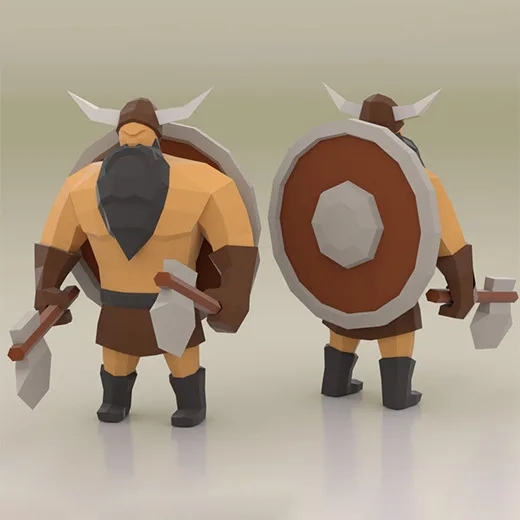 3d модель из бумаги Викинги геометрия ручной работы сделай сам трехмерные