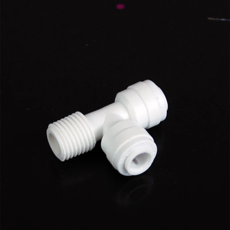 

RO and water filter assembly Fitting 1/4" push-in to 1/4" push-in to 1/4" Thread KT-03 10pcs
