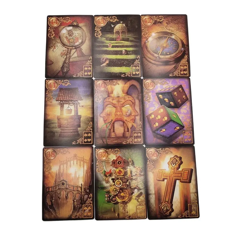 Бумажные карты с покрытием Tarot Reverie Lenormand 47 карт для гадания и Таро взрослых детей