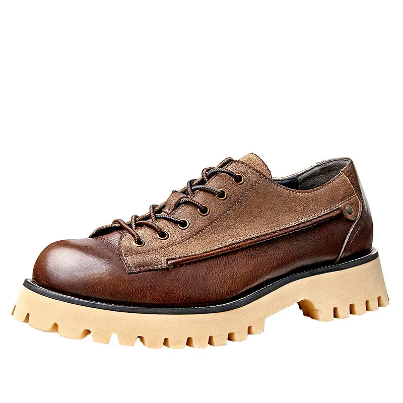 

Flats Fashion Lace-Up Business Men Shoes All-match Cowhide High Quality Genuine Leather Shoes Spring Men Dress Shoes for Men