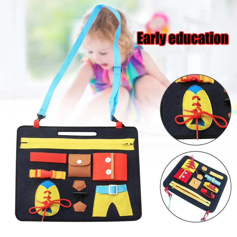 

Dressing Learning Board Basic Skills Activity Toys for Toddlers Early Education Travel Toy YH-17