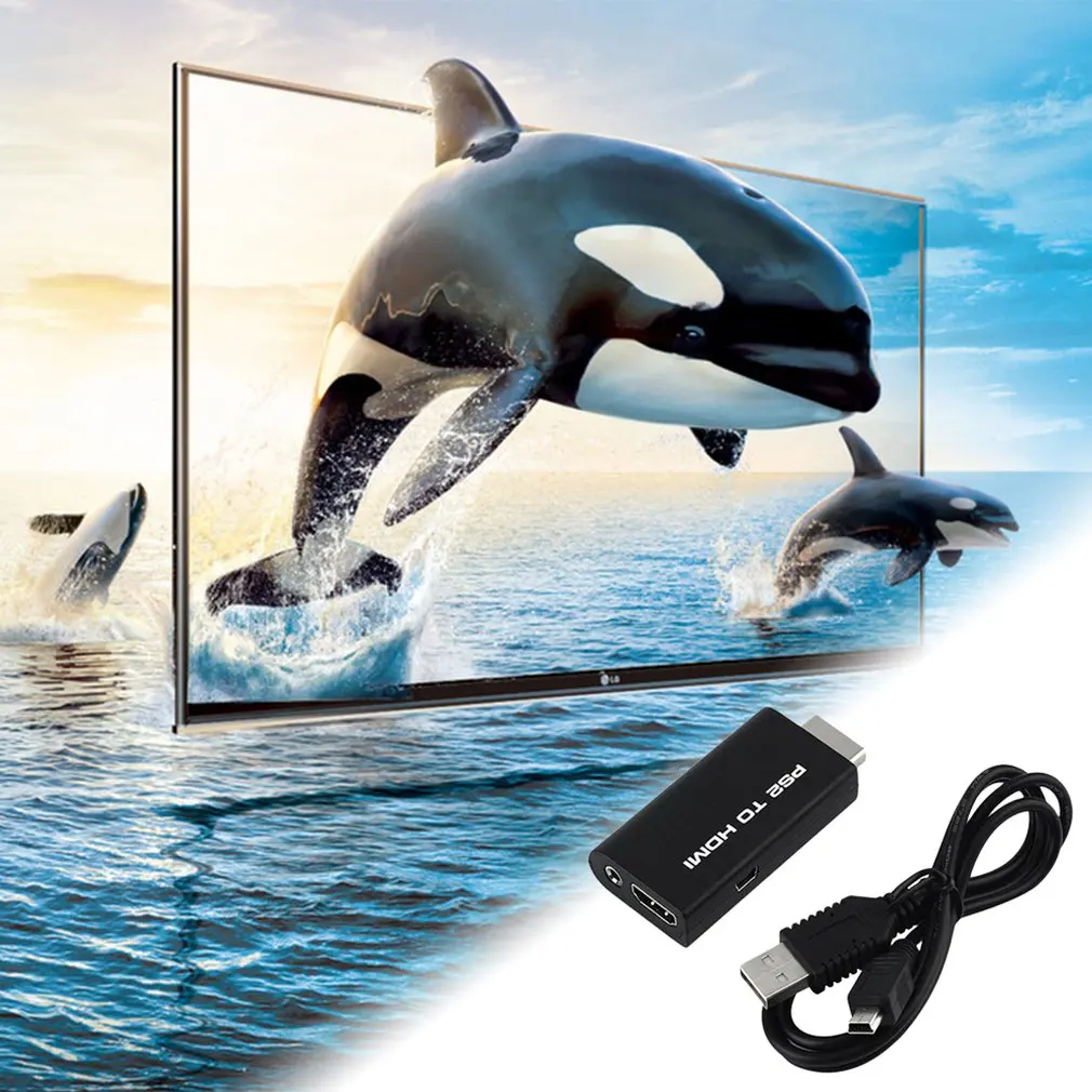 Для PS2 дисплей в HDMI кабель конвертер адаптер с аудио выход инструмент подключения