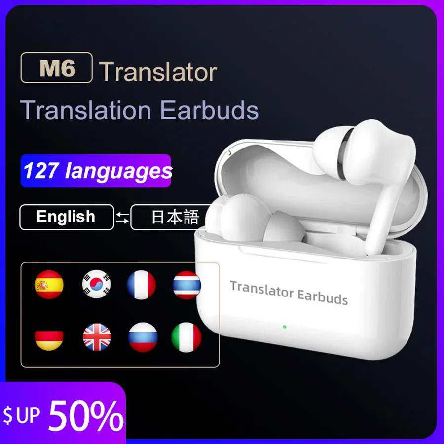 

Multi-Language Instant Translator Voice Translator Wireless Bluetooth Earphone Headphones Traductor Simultaneo 127 Language