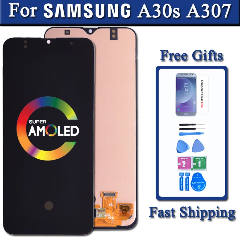 ЖК дисплей Super AMOLED для Samsung galaxy A30s A307 A307F A307FN A307G A307YN с сенсорным экраном и