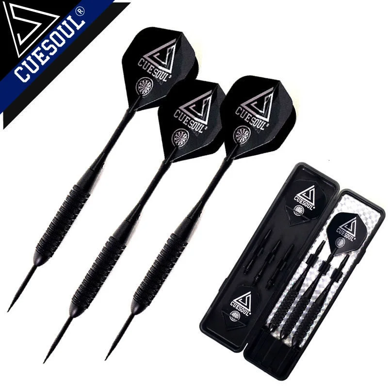 

CUESOUL 3pcs/set Professional Darts 26g 24g 21g 16cm Steel Tip Darts With Copper Dart body Aluminum Dart Shaft Black Flight