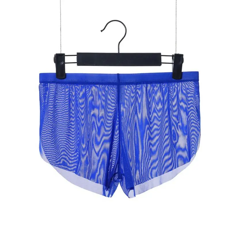 Нижнее белье мужское прозрачные сетчатые трусы бикини с выпуклостью и низкой