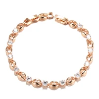 kinel fashion 585 rose gold bracelet for women luxury natural zircon bride fine wedding jewelry 2022 new