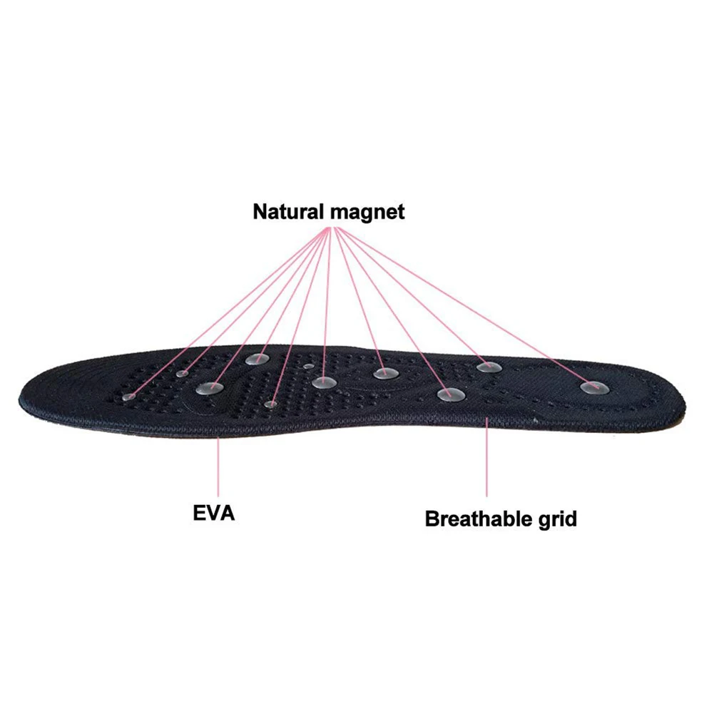1 пара магнитный массаж ног стельки для похудения поддержка свода стопы обувь