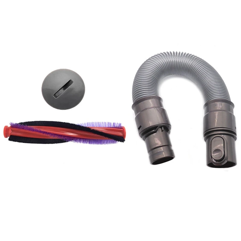 

For Dyson V6 Animal Fluffy SV03 Cordless Brushroll Brush Roller + End Cap Cover With Extension Hose Flexible Attachment