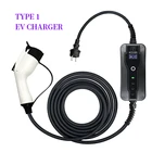 Быстрое зарядное устройство SAE J1772 EV, тип 1, Тип 2, уровень 2, 16 А, EVSE, портативный домашний Регулируемый контроллер, быстрая зарядка для электрического автомобиля