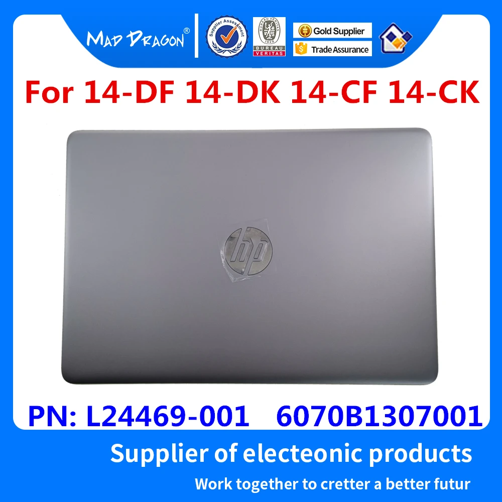 Оригинальная задняя крышка ЖК-дисплея серебристая в сборе для HP 14-DF 14-DK 14-CF 14-CK