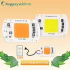 Светодиодный чип Kaguyahime COB для выращивания растений, 220 В переменного тока, полный спектртеплыйхолодный свет, интегрированный, не требует привода светильник освещение сделай сам, точечный светильник