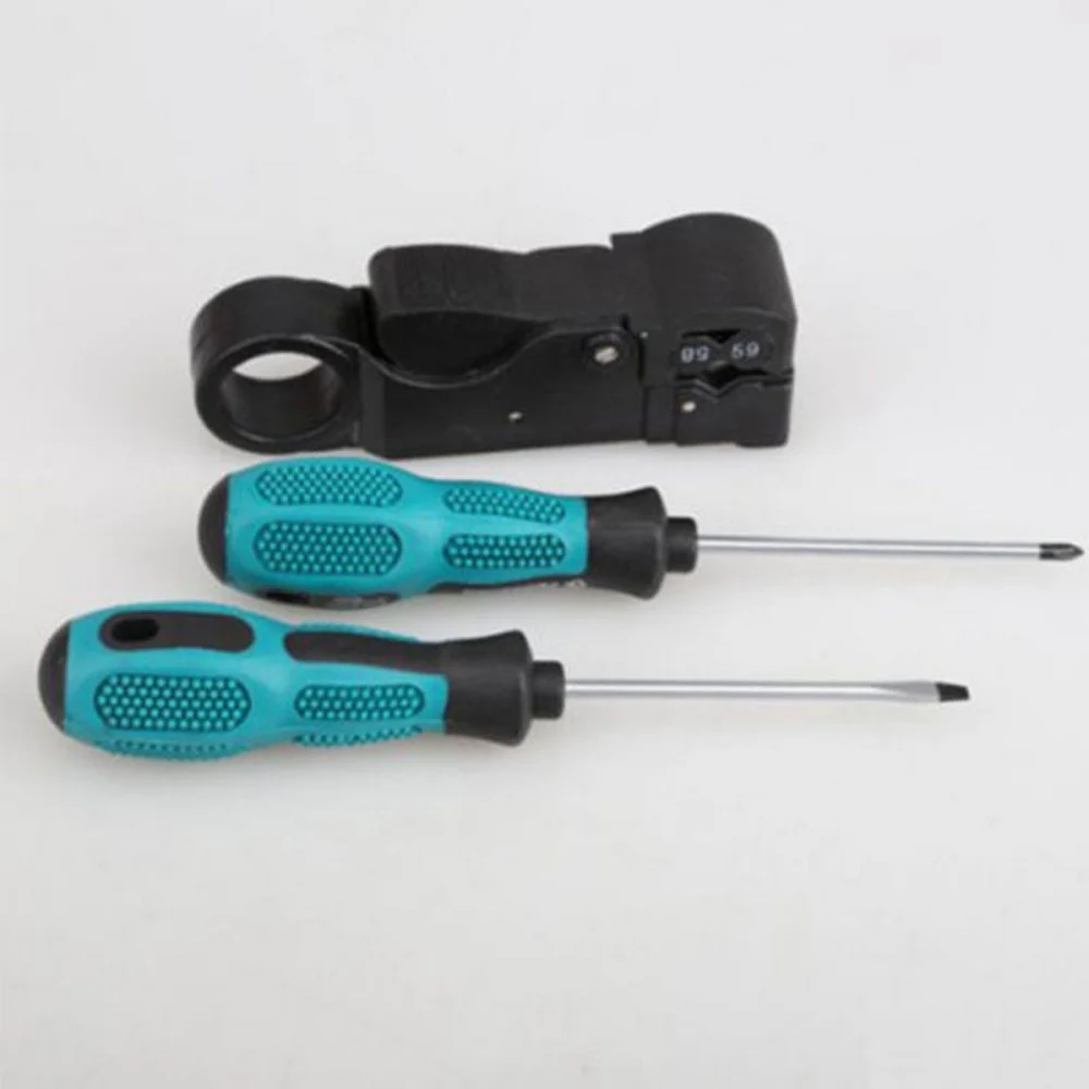 14 шт. RJ45 RJ11 RJ12 кабельный тестер комплект сеть обжимных инструментов Пробивка