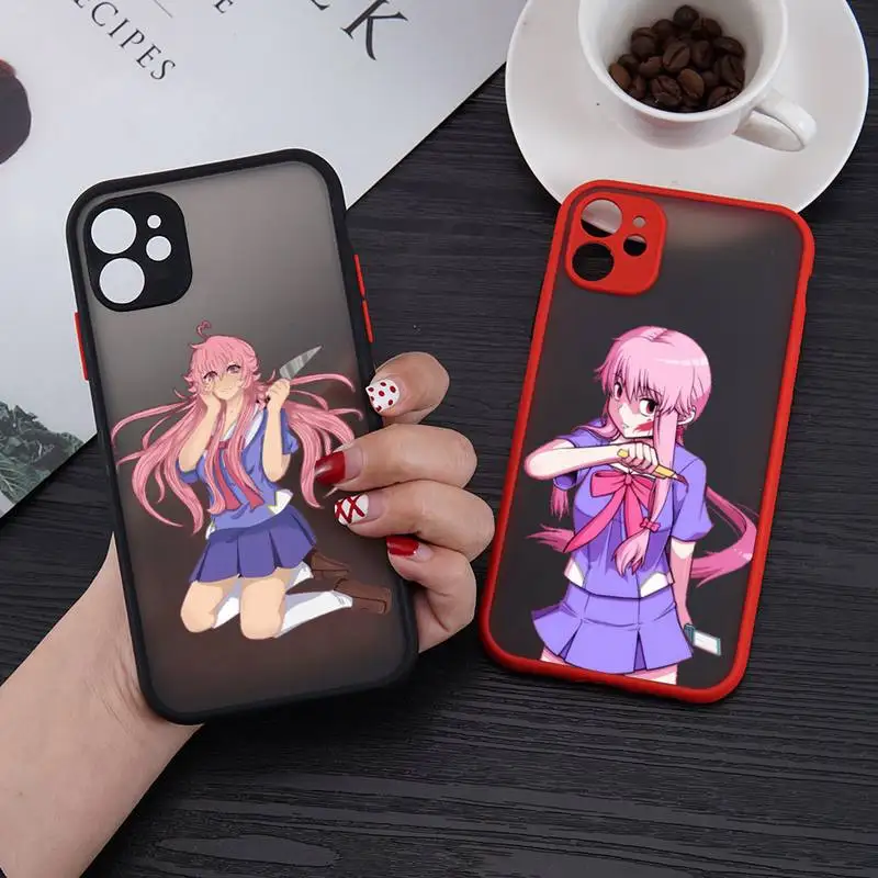 

Gasai Yuno anime Phone Case matte transparent For iphone 11 12 13 6 s 7 8 plus mini x xs xr pro max cover
