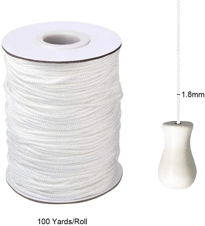 1 8 мм × 100 ярдов/рулон плетеный шнур для затенения-белый полиэфирный затенения