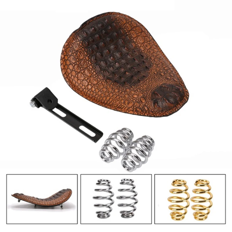 Новые аксессуары для мотоциклов коричневое кожаное рельефное сиденье водителя с