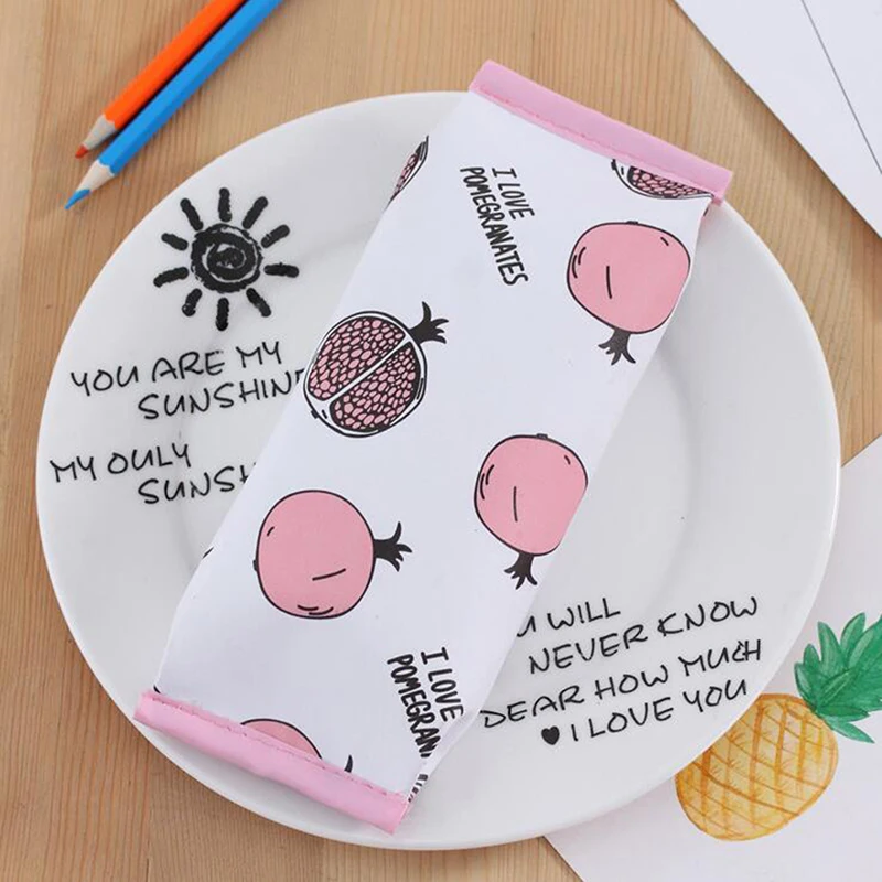 Корейский креативный мультяшный чехол для карандашей с фруктами сумки девочек