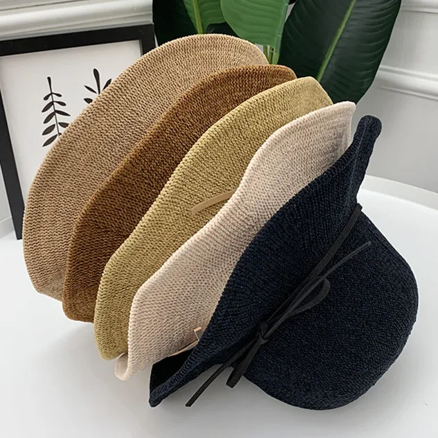 

JIAMENG002 New Women's chenille Casual Bucket Hat Autumn Big Brim flap Fisherman Hat Gorras