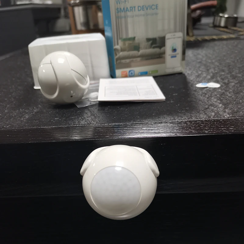 

Mini Wifi Pir Motion Sensor Body Sensor Wireless Infrared Detector Built-In Battery Hole-Free Installation Smart Home