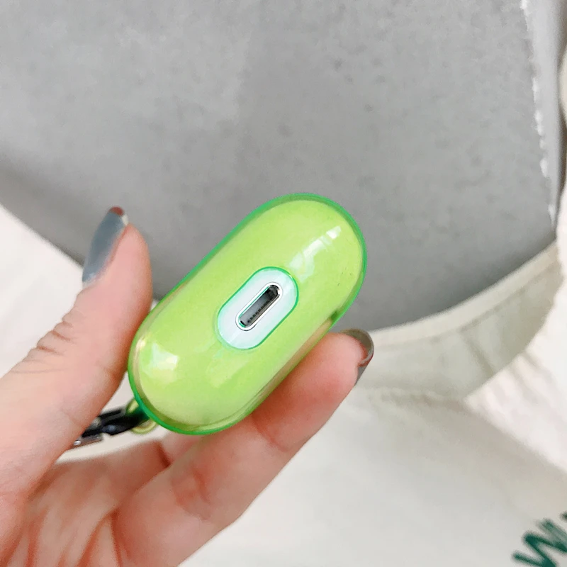 Однотонный прозрачный беспроводной Bluetooth жесткий кейс для наушников Apple Airpods Pro 3 2