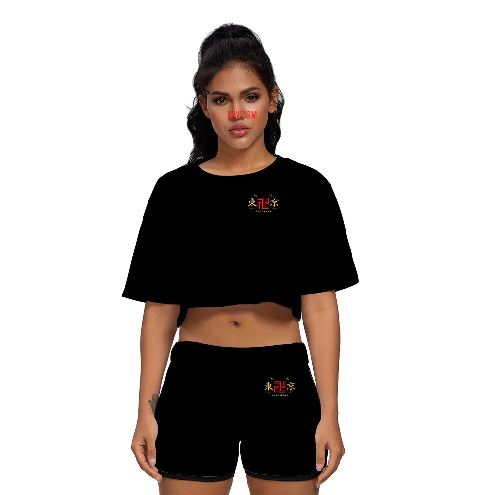 

12 Styles Anime Tokyo Revengers Sano Manjiro Cosplay T-shirt Shorts Costume Baji Keisuke Tokyo Manji Gang Summer Party Girls