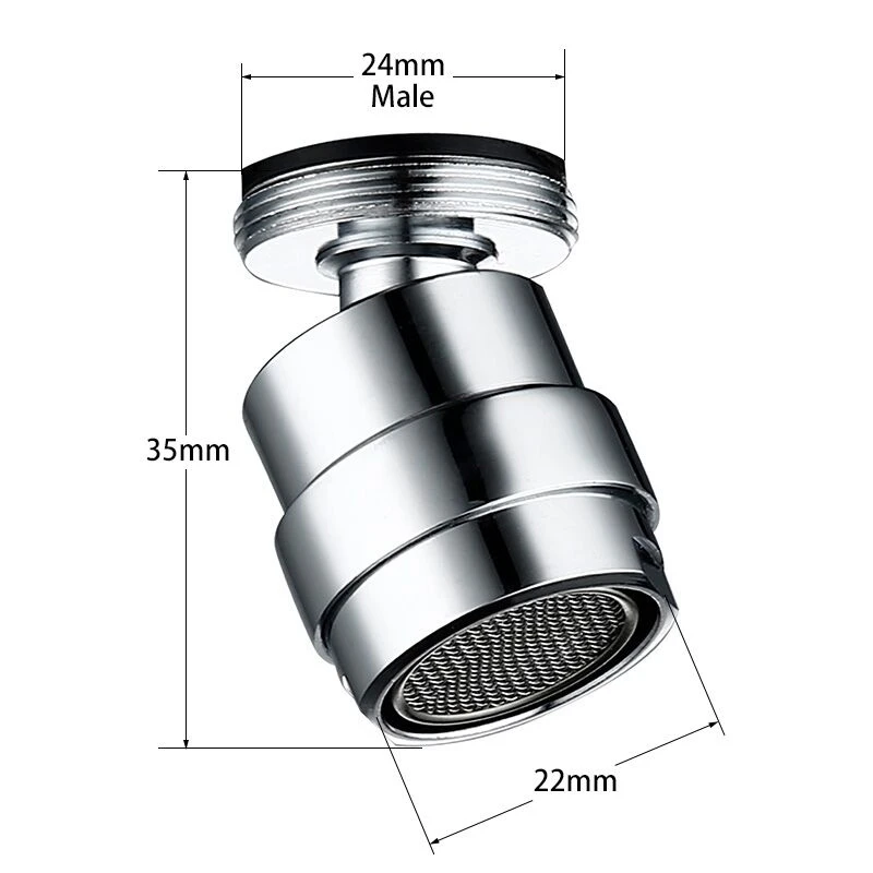 

360 Degree Swivel Faucet Aerator Water Bubbler Saving Tap for Bathroom Kitchen Bidet Faucet Filter Mesh Accessories 24mm