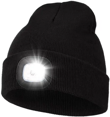 Светодиодная шапка-бини с подсветкой унисекс USB аккумуляторная лампа шляпы свободные руки налобный фонарь зимний вязаный ночник шапка фонарик