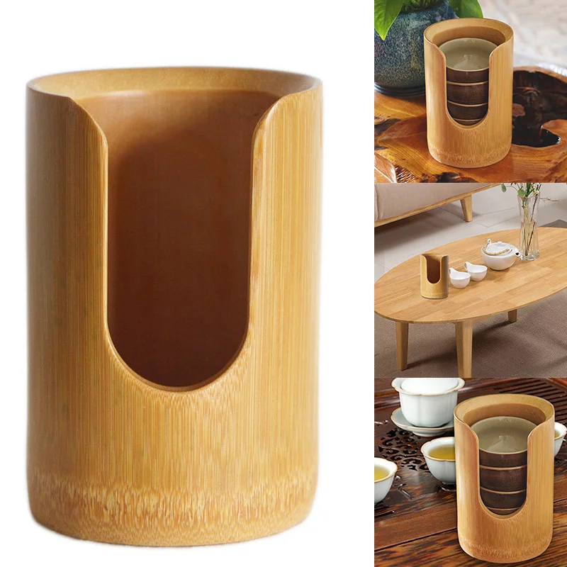 

Дикий Бамбуковый Контейнер для чайных чашек, держатель для хранения подушечек для снятия макияжа, органайзер SCVD889