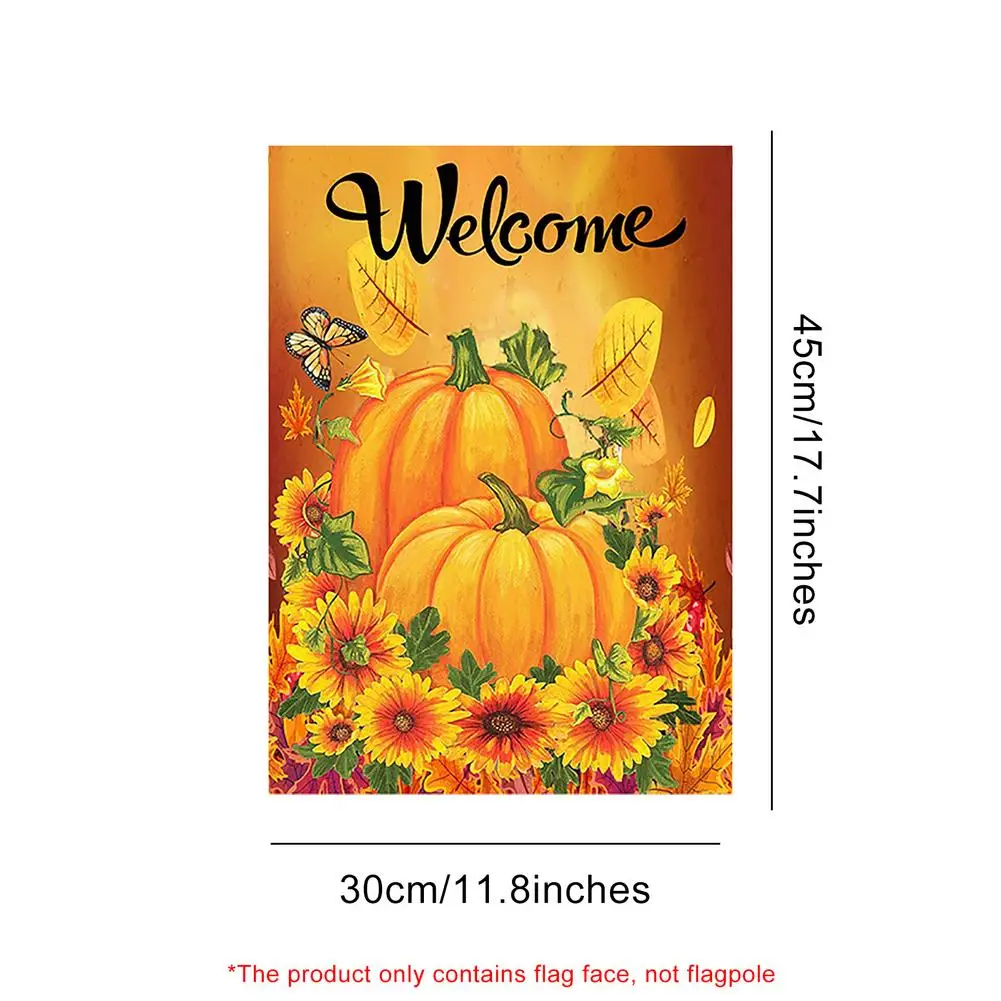 30*45 см Тыква Печать знак благодарения осень баннер Дня открытый садовый