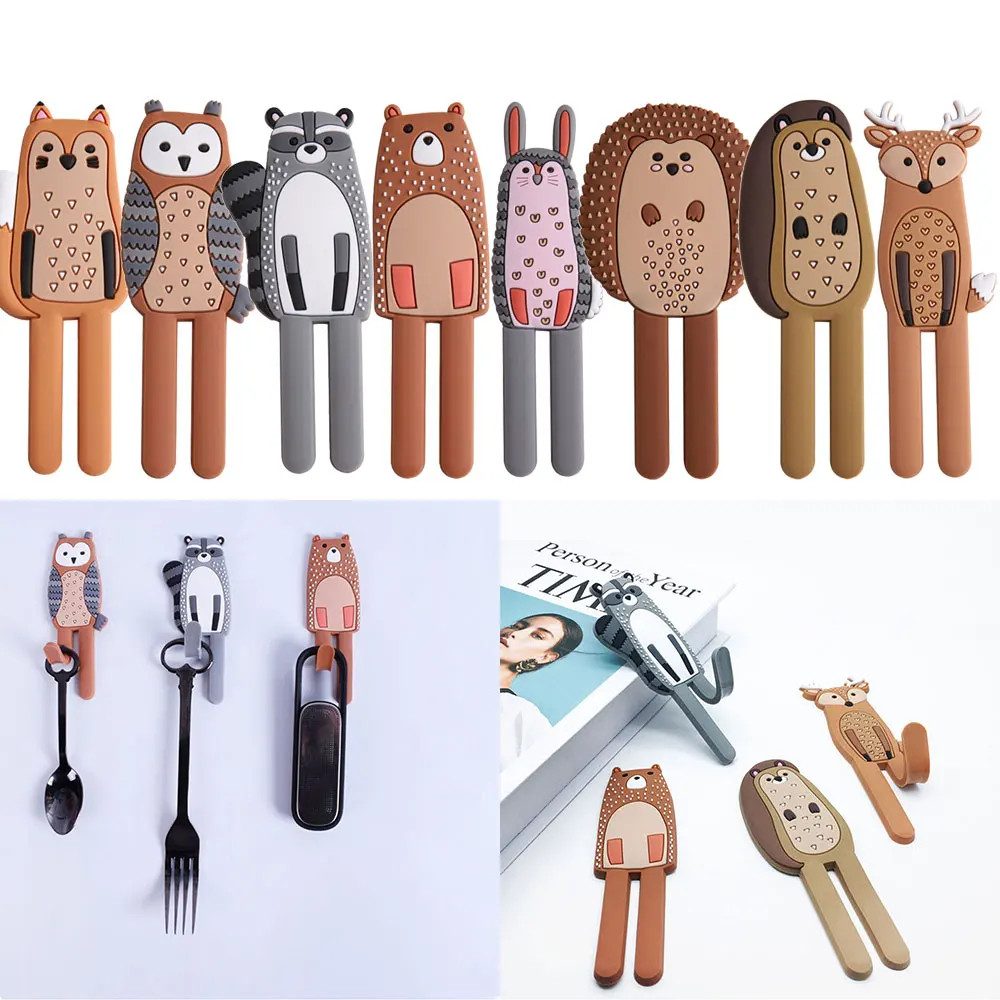 

Lovely Animal Magnetic Hooks Refrigerator Stickers Fridge Magnet Strong Non Marking Hook Creative Home Decor Kitchenware Sticke