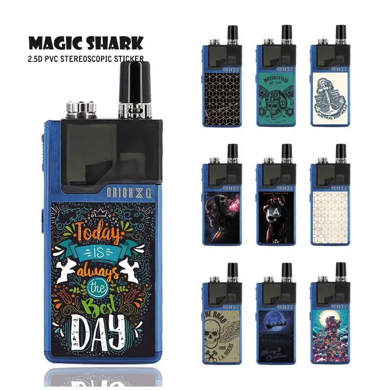 Череп оборонительная Счастливого Рождества чехол для вейпа Стикеры пленка Lost Vape