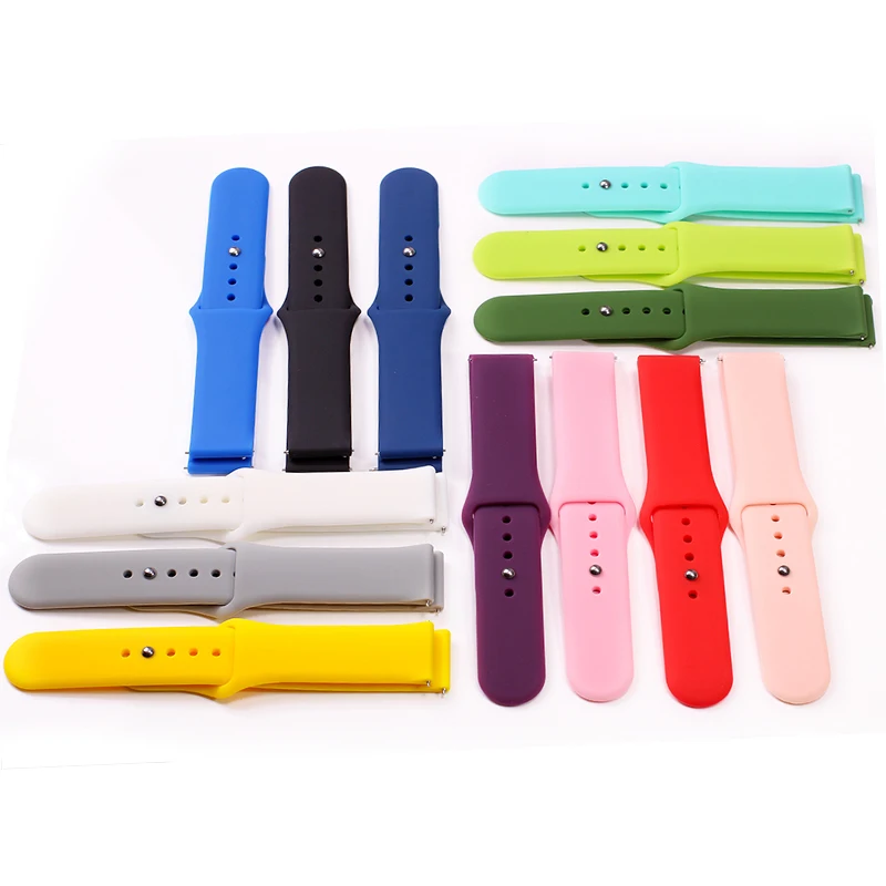BOORUI 20/22 мм ремешок для часов Силиконовый Браслет Для Xiaomi Amazfit Bip Bit Pace ремни Correa для huawei часы 2/samsung Шестерни S2